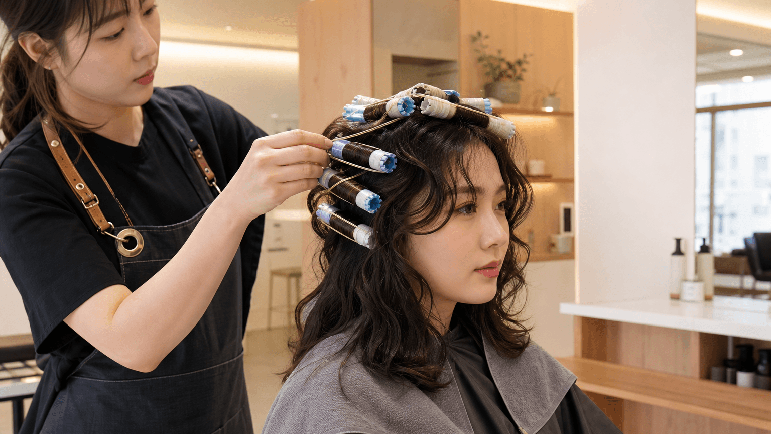 펌 시술 컷