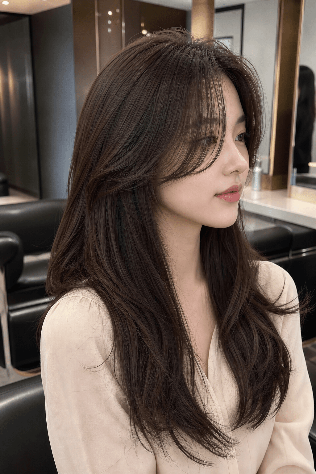 이마가 넓어 보여서 — 커튼뱅 레이어