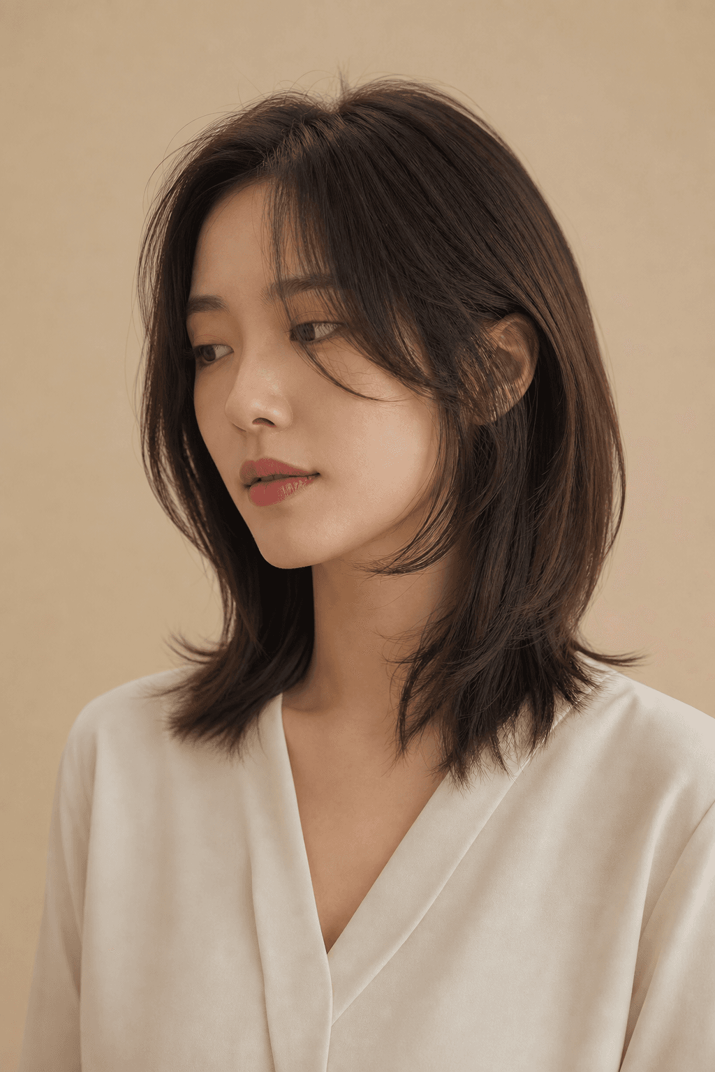 각진 얼굴선이 부담스러워 — 커튼뱅 레이어