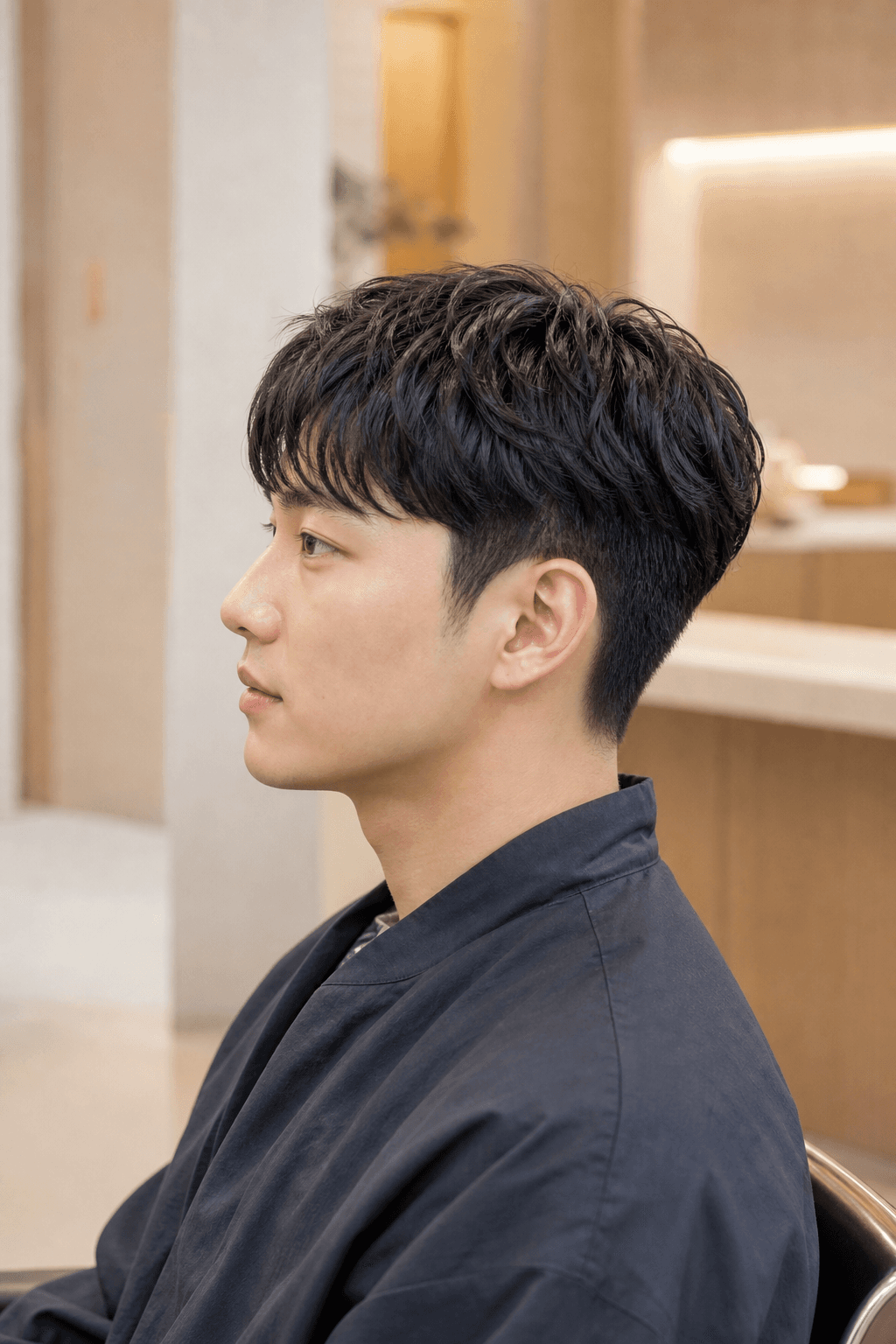 뻗치는 옆머리 — 맨즈 다운 펌